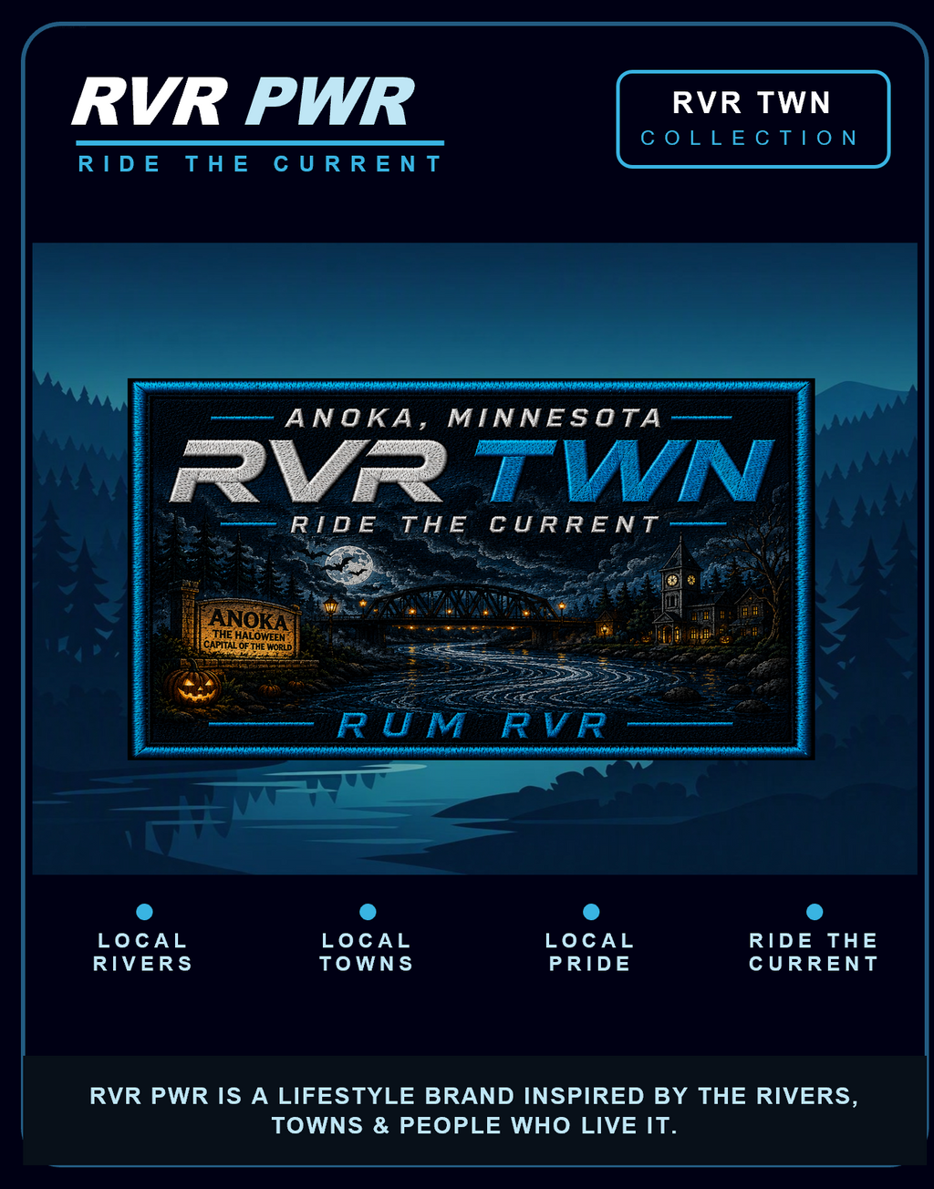 RVR TWN - Rum RVR - Anoka - Spooky Halloween Capital PATCH